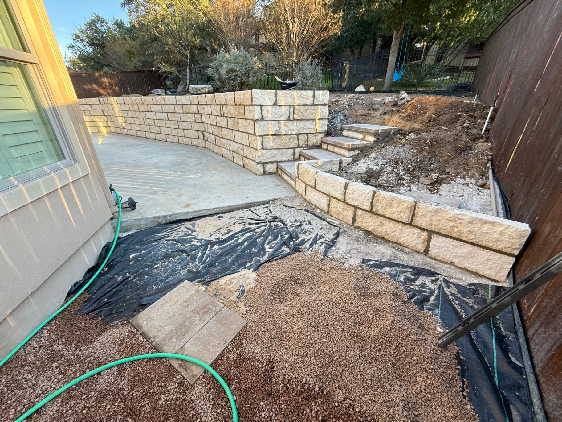 Masonry Stone Wall Work & Flower Beds